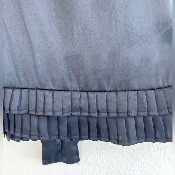 MANGO | Sleeveless Black Satin Mini Dress - Picture 9 of 16